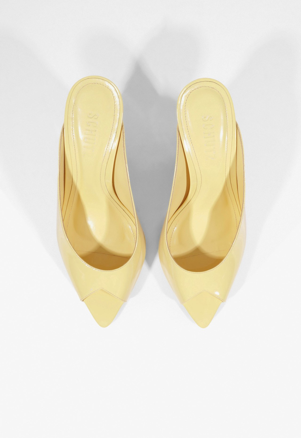 Mule Lexi Block Couro Amarelo | ZZ MALL
