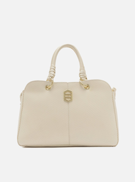Bolsa Tote Branca Arezzo Couro Grande Metal