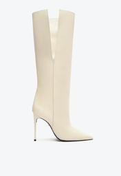 Bota Branca Schutz Cano Longo Frances Up Couro