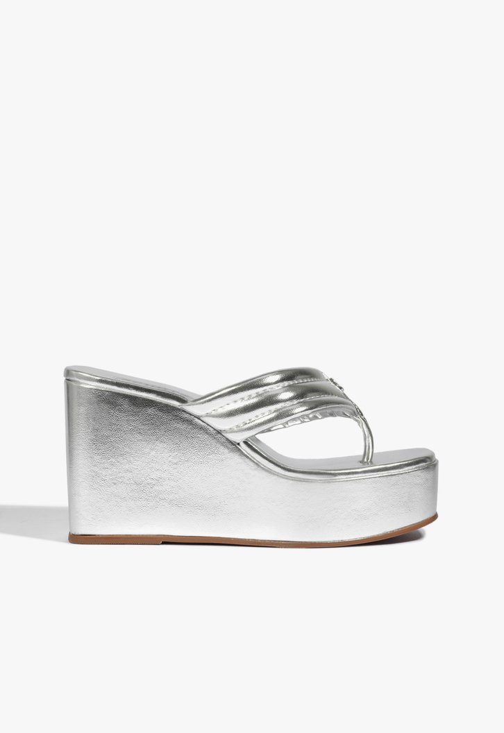 Chinelo Plataforma de Dedo Cinza