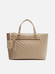Bolsa Bag Tote Nude Arezzo Grande Matelassê Charm