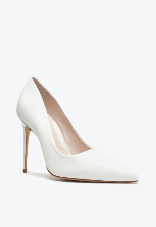 SAPATO SCARPIN BRANCA SCHUTZ COURO FORRO