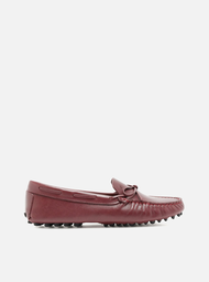 Mocassim Vermelho Arezzo Couro Sola Emborrachada Retrô
