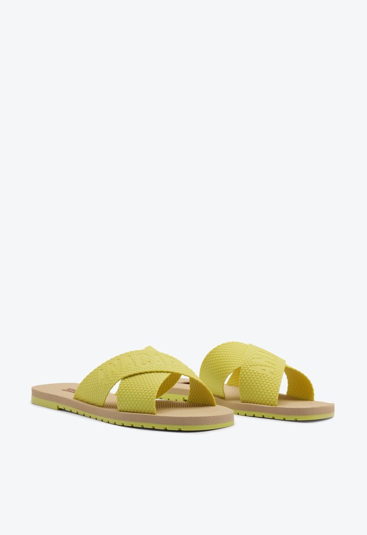 Rasteira Tiras Cruzadas Injetada Verde