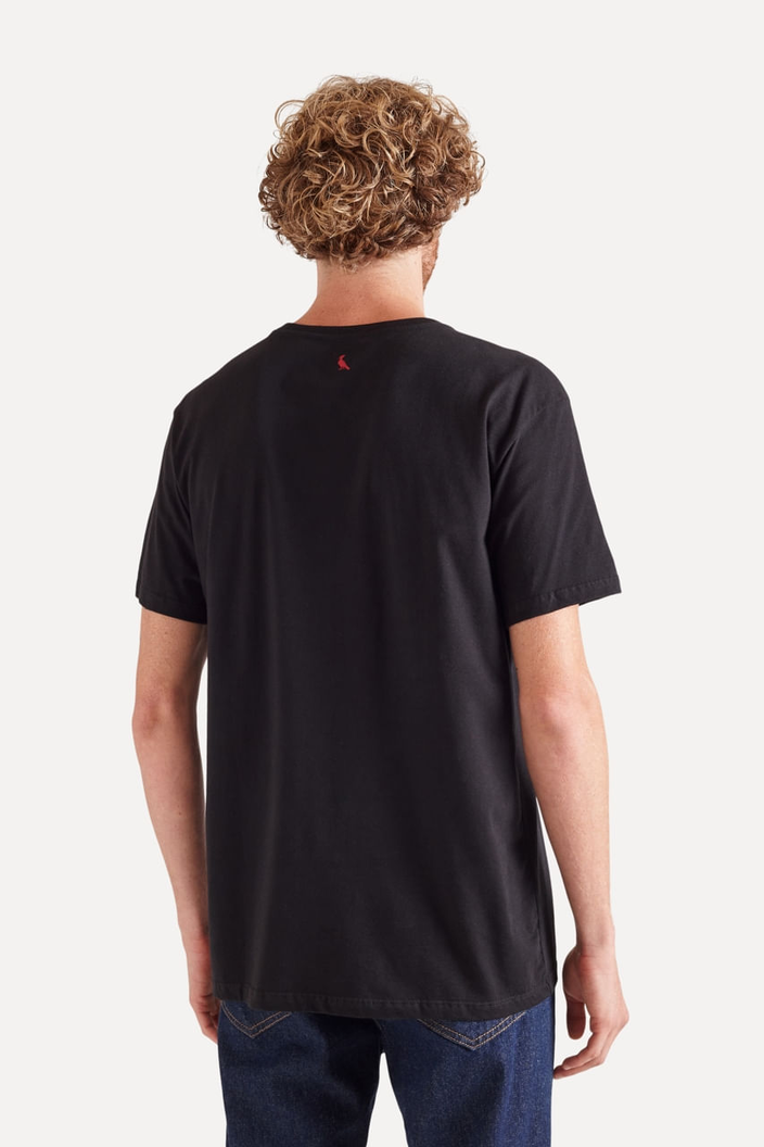 CAMISETA PRETA RESERVA ESTAMPADA PF PICA PAU TENIS