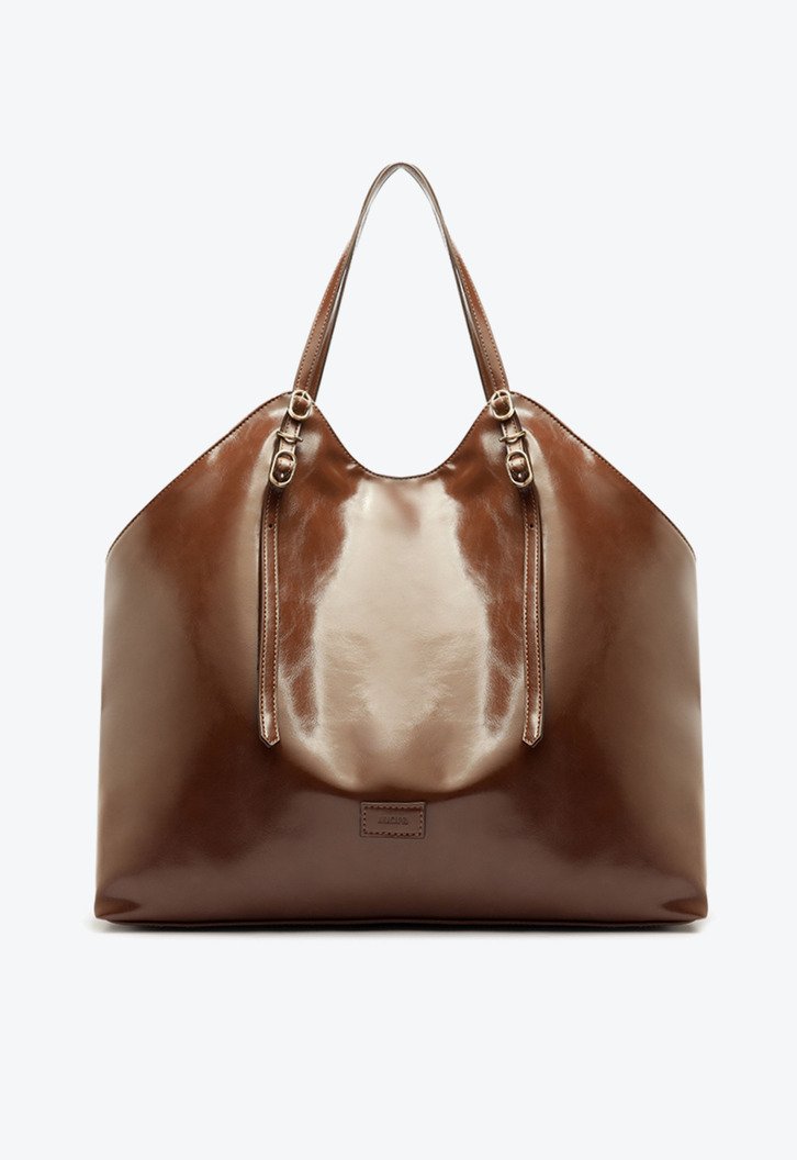 Bolsa Shopping Grande Versátil Marrom