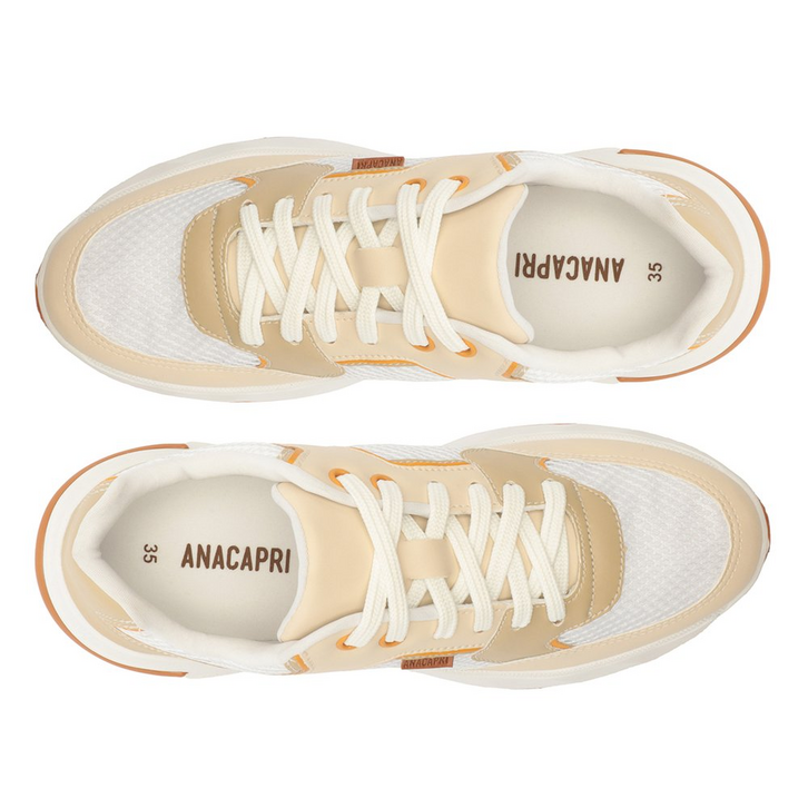 Tênis Chunky Branco Detalhe Laranja | ZZ MALL