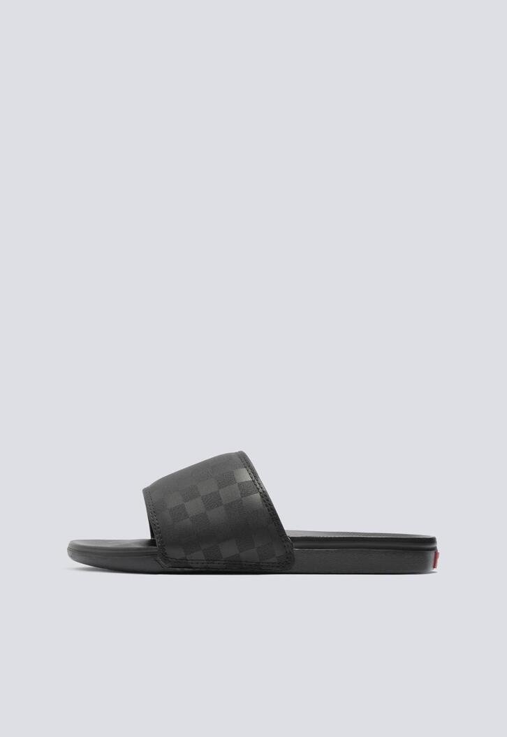 Chinelo Slide-On La Costa Checkerboard Black Black