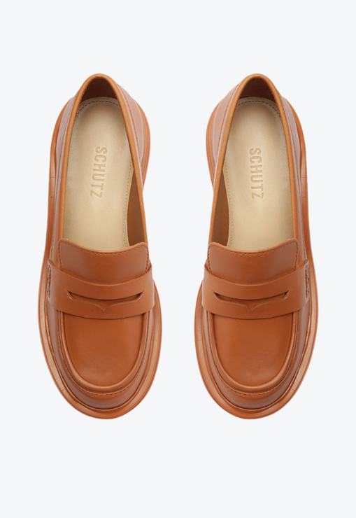 Mocassim Viola Tractor Couro Marrom