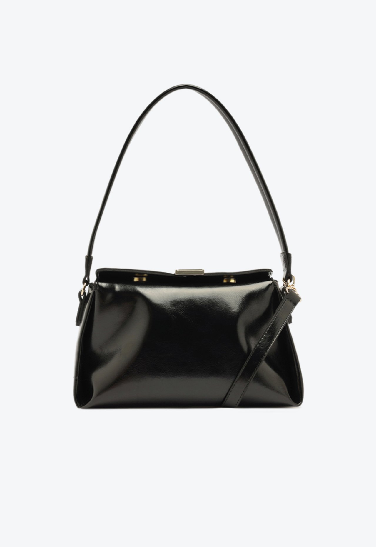 Bolsa Tiracolo Média Moderna Preta Bolsa Tiracolo Média Moderna Preta