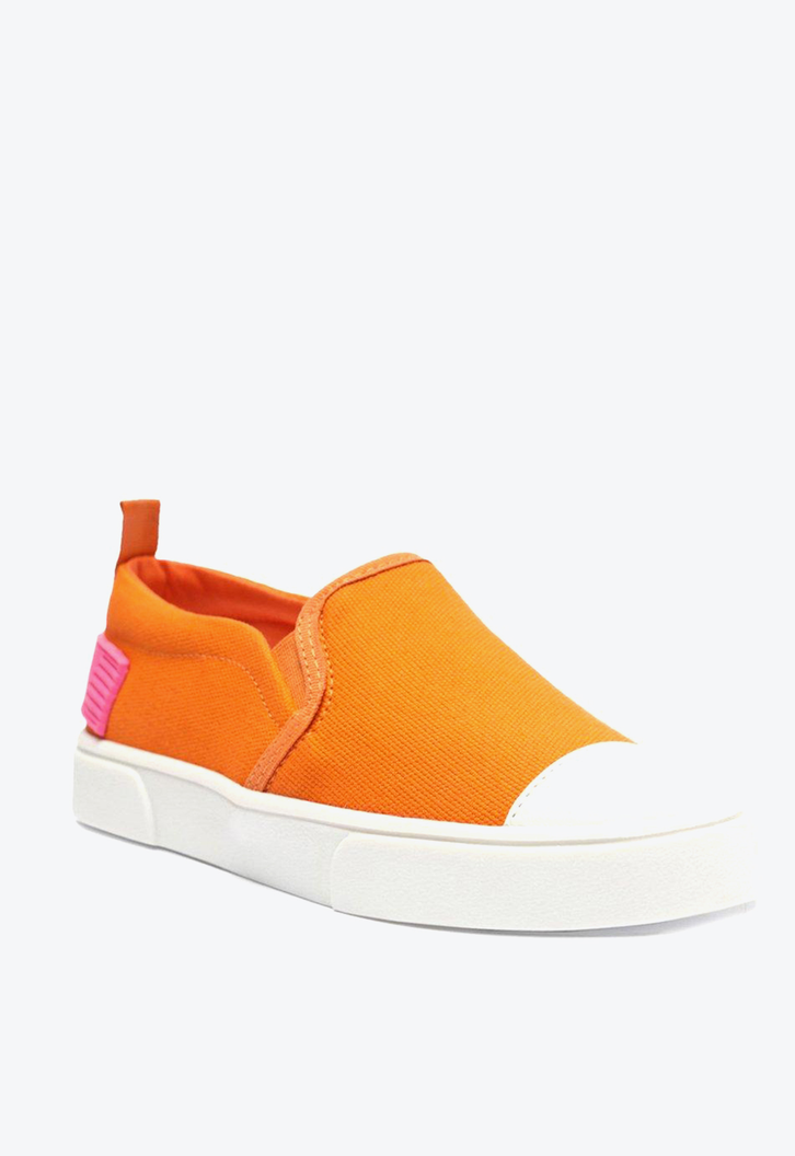 Tênis Slip Laranja Arezzo On Lona Elásticos Bambini