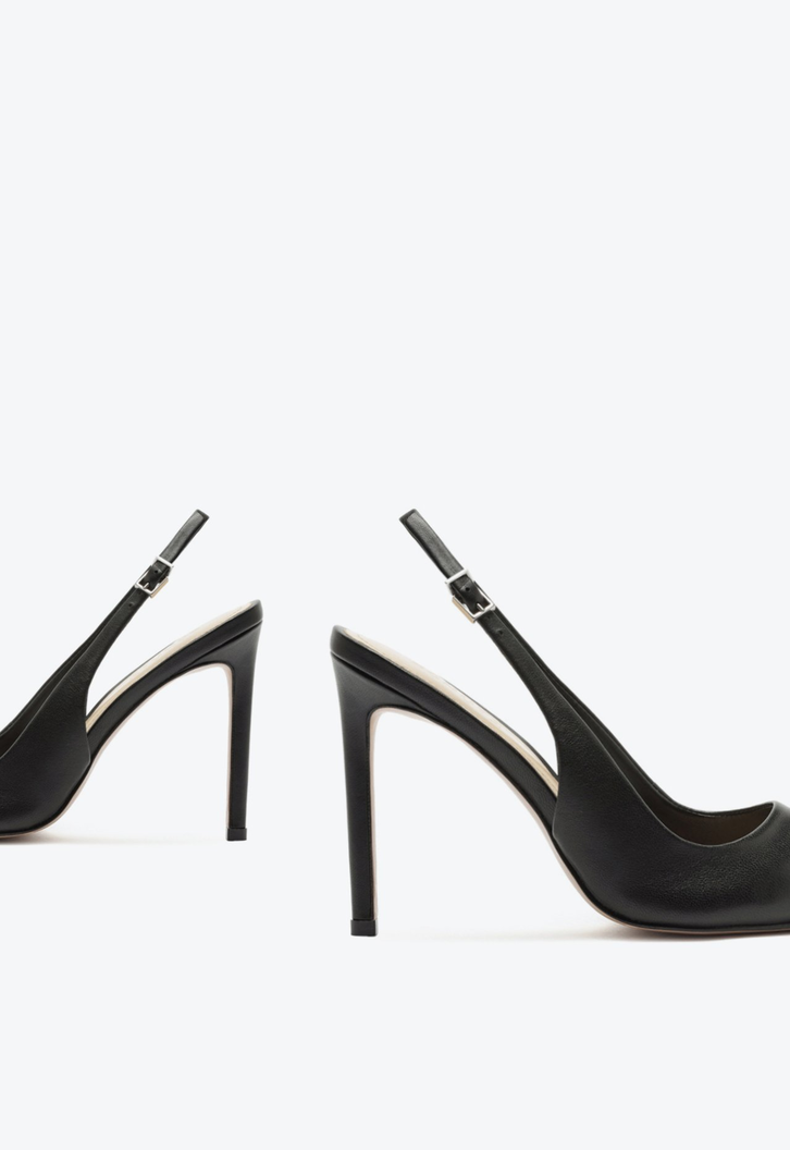 Sapato Scarpin Couro Preto