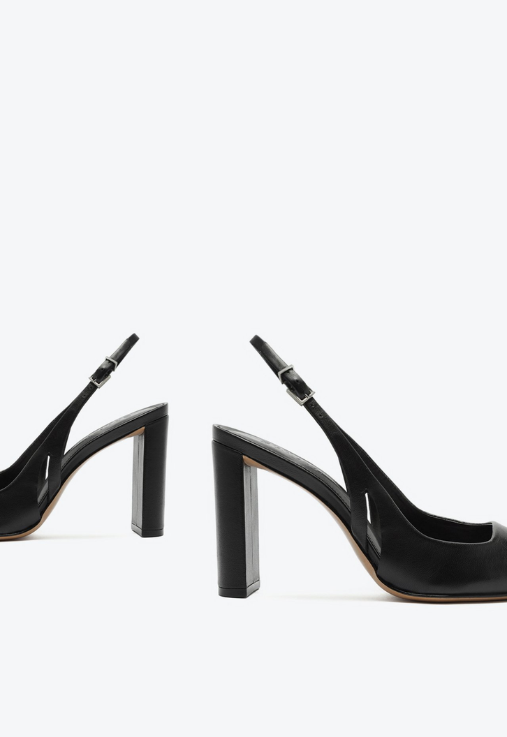 Sapato Scarpin Couro Preto