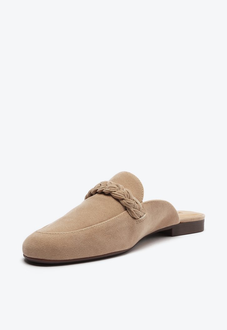 Mule Nude Rosado Anacapri Trança