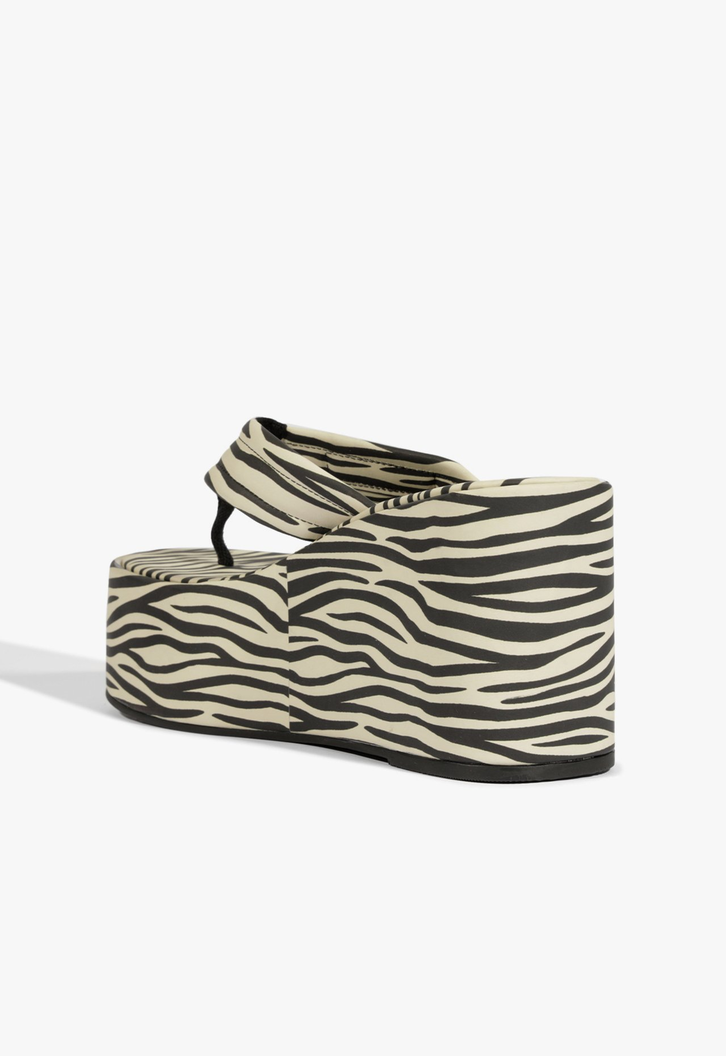 Chinelo Zoe Plataforma Estampa Zebra