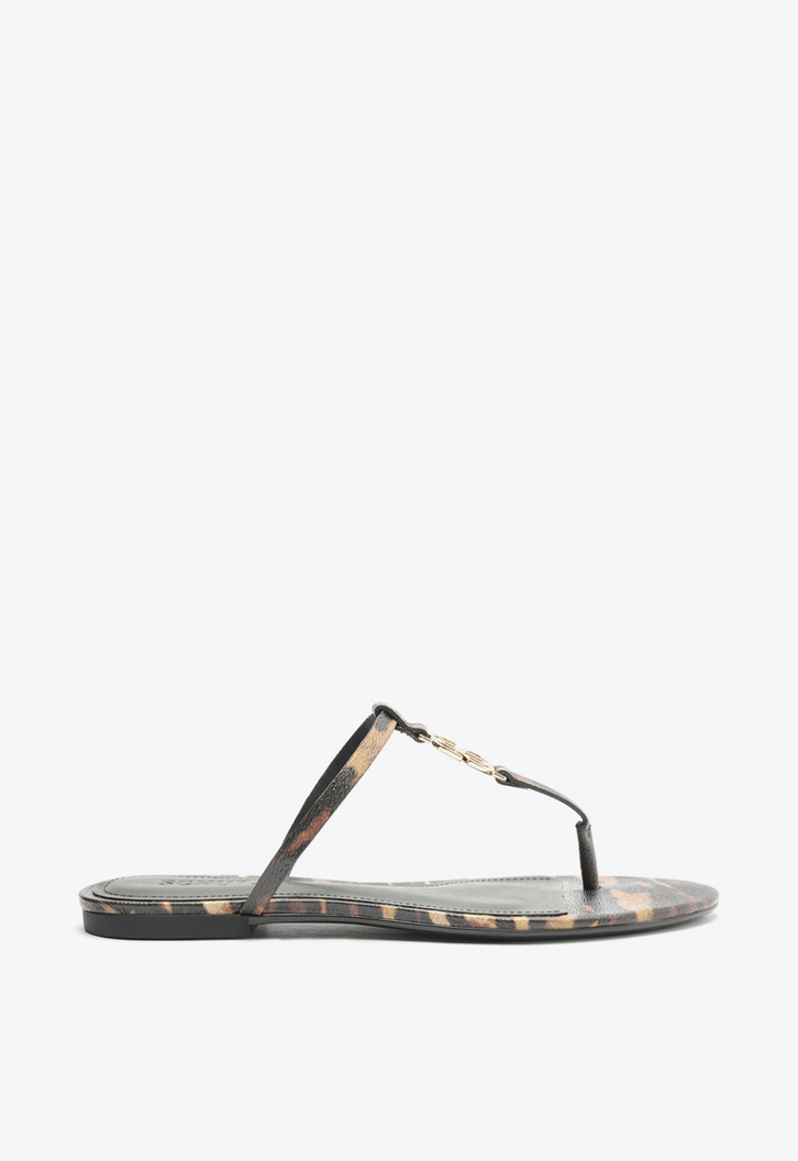 Sandália Rasteira Statement Flats Bege e Preta