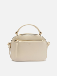 Bolsa Tiracolo Off-white Arezzo Pequena Arredondada