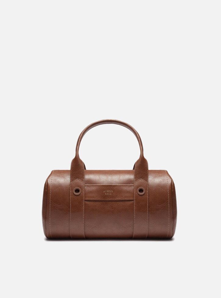 Bolsa Tiracolo Marrom Média Metais
