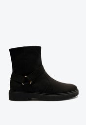 Bota Preta Anacapri Camurça Cano Curto