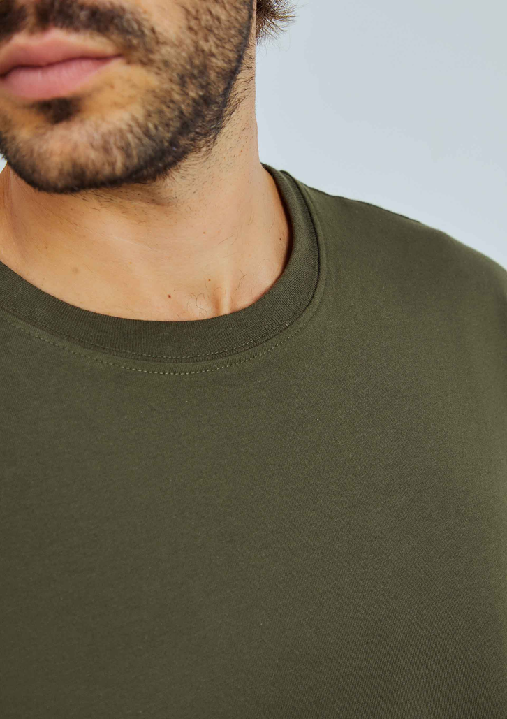 Camiseta Básica Verde Musgo Hering Comfort Super Cotton