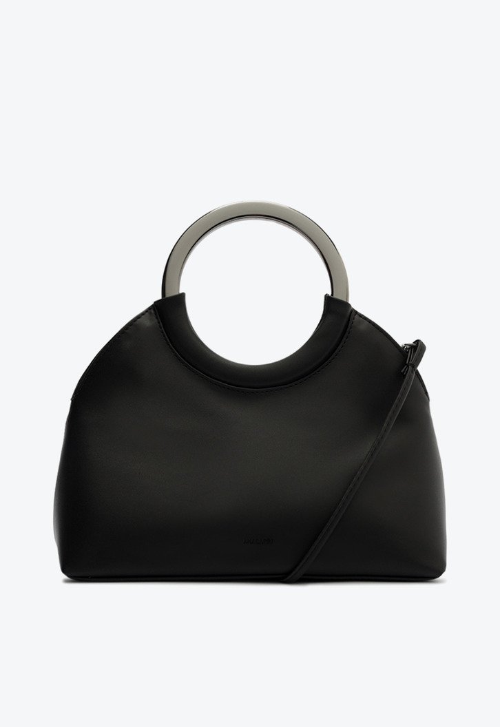 Bolsa Tiracolo Pequena Alça Metal Preta
