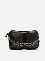 Bolsa Tiracolo Preta Arezzo Couro Média Bolsos