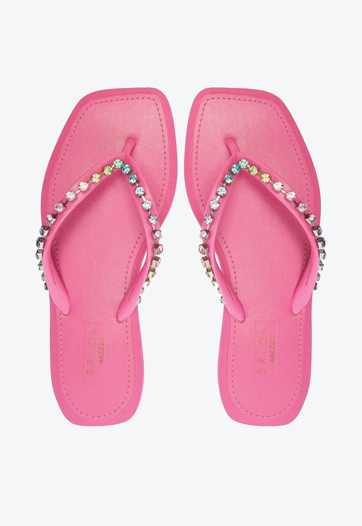 Chinelo De Dedo Rosa Brizza Pedrarias Square