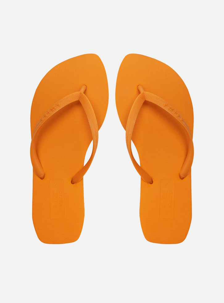 Chinelo de Dedo Laranja Leaf Brizza