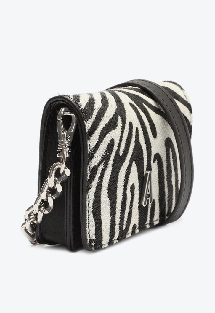 Carteira Crossbody Animal Print Anacapri Zebra Couro Pequena