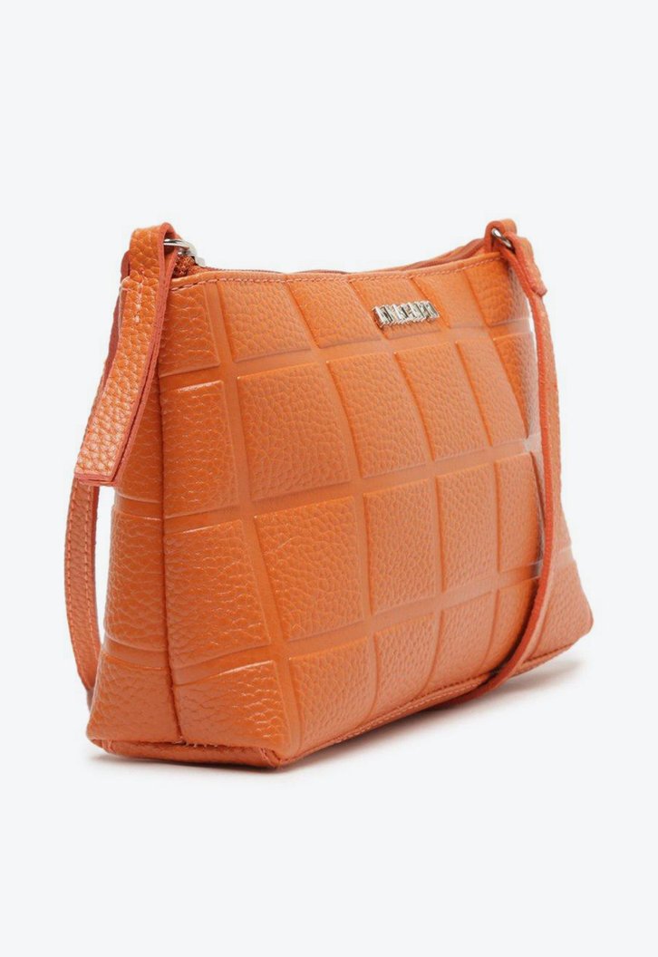 Bolsa Tiracolo Laranja Anacapri Detalhe Geométrico Média