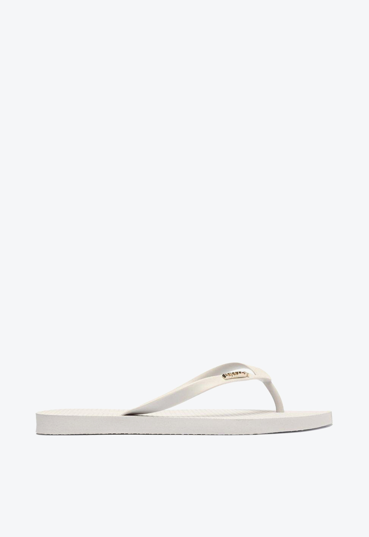 Chinelo de Dedo Branco Tiras Textura Brizza