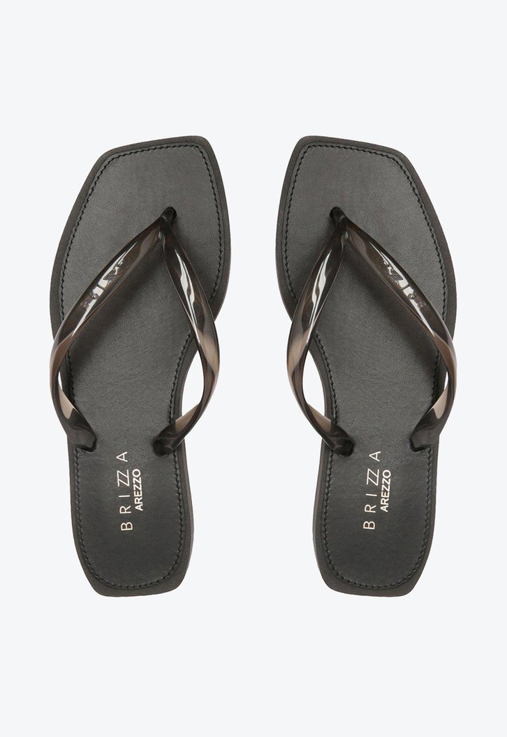 Chinelo De Dedo Preto Brizza Transparência Square