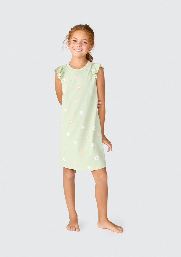 Camisola Verde Hering Infantil Com Babado + Scrunchie