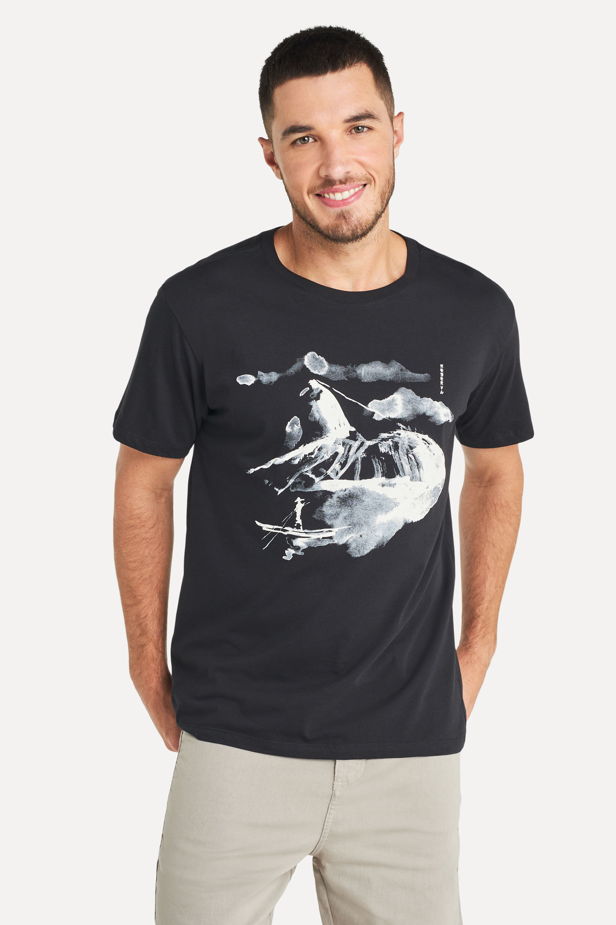 Tシャツ Camiseta Cetti “FACE AUX” Preta – block