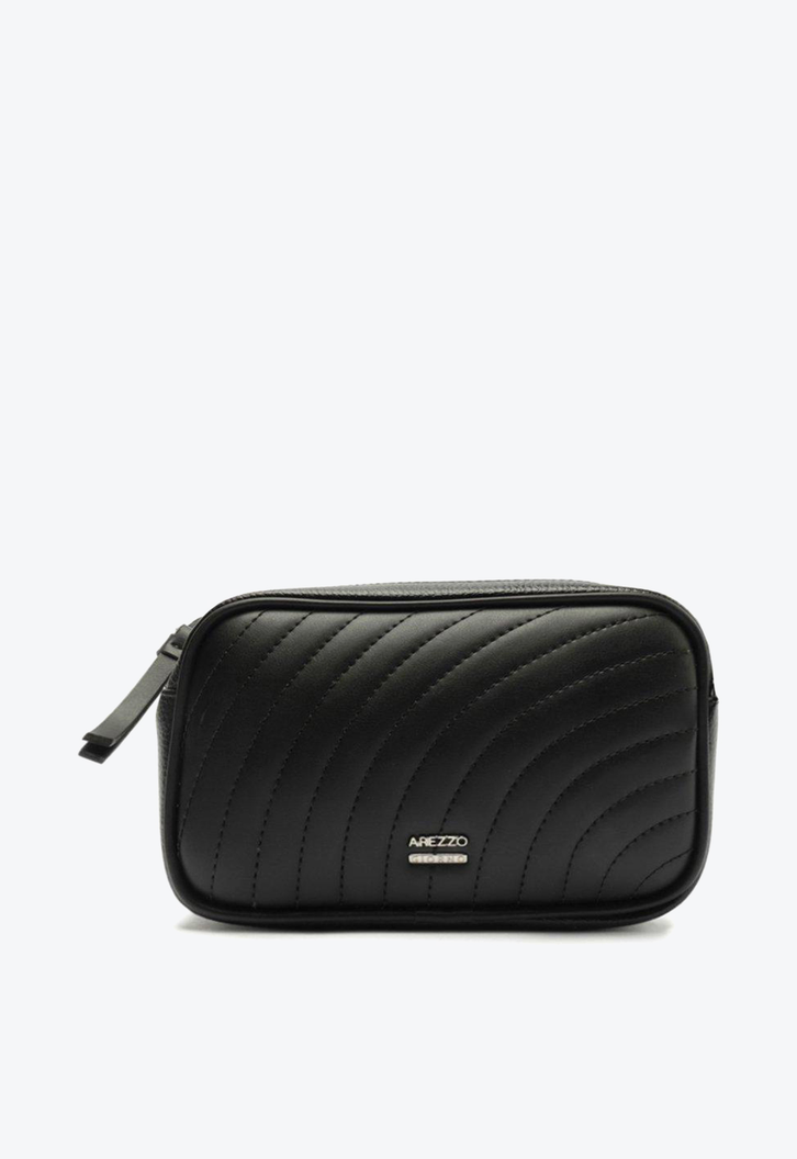 Bolsa Tiracolo Preta Arezzo Elisa Pequena Giorno