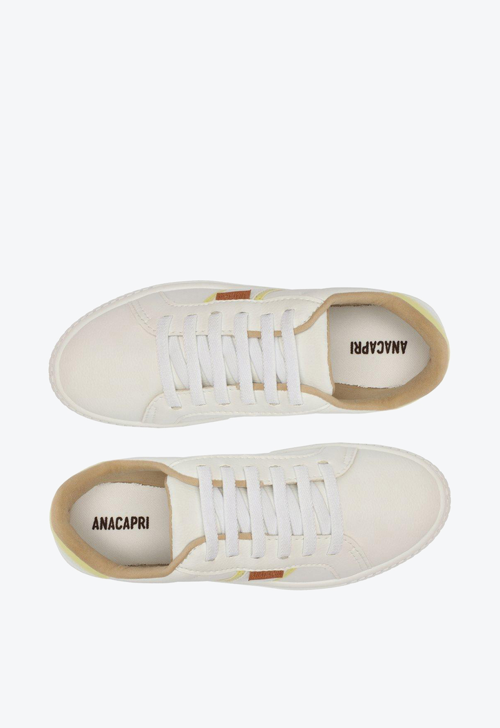 Tênis Branco Anacapri Detalhe Amarelo