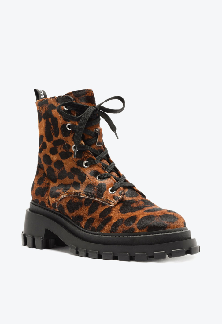 Bota Coturno Animal Print Schutz Tratorado Onça