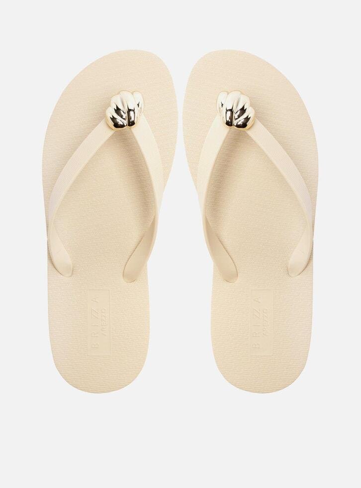Chinelo de Dedo Off White Easy Metal Textura