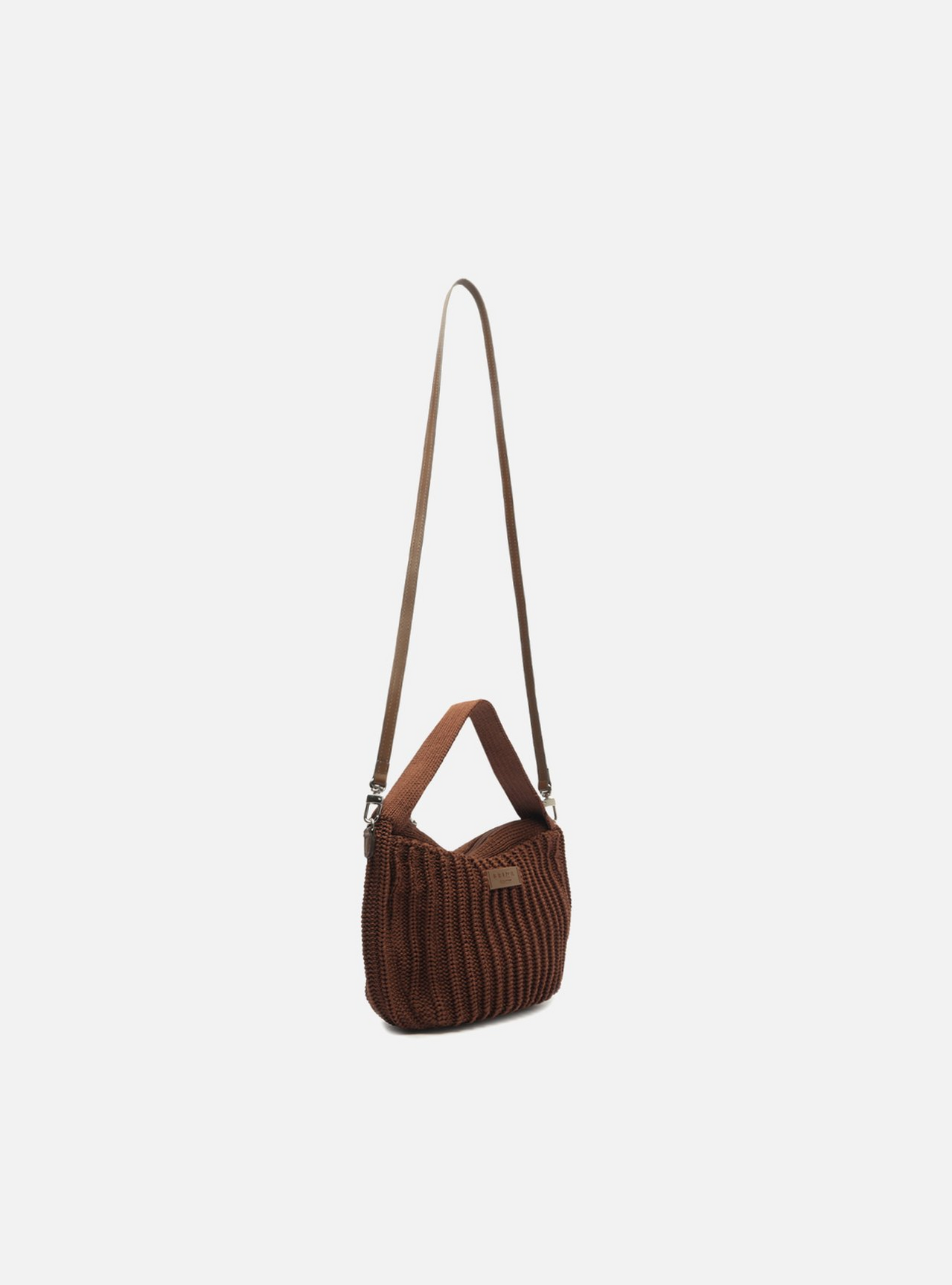 Bolsa Tiracolo Crochê Marrom Pequena | ZZ MALL