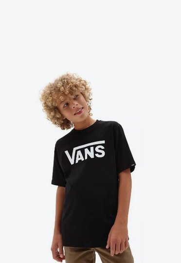 Camiseta Vans Infantil Classic Black White
