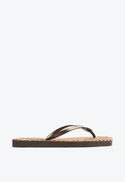 Chinelo De Dedo Marrom Arezzo Brizza Mint Fluo