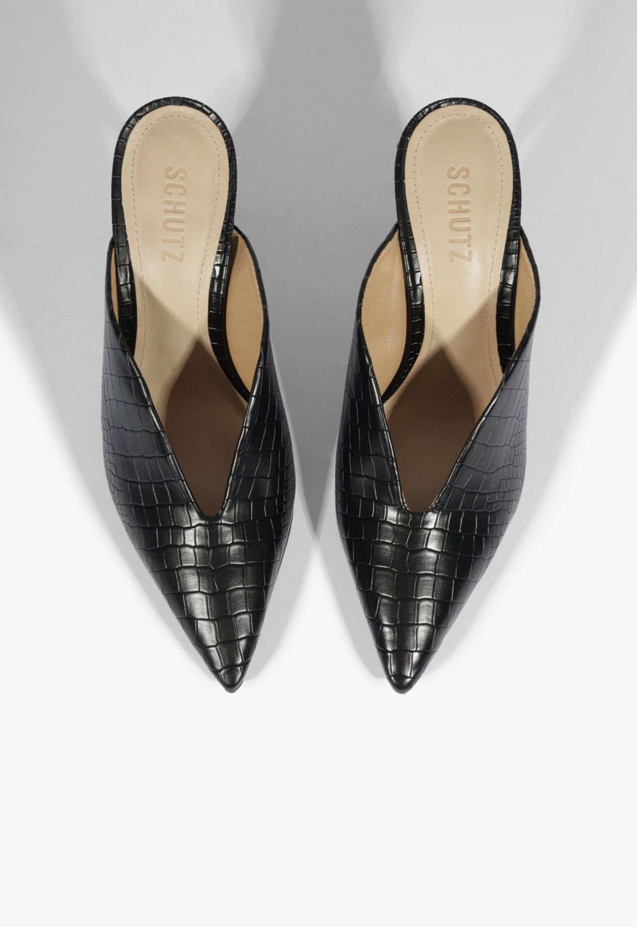 Mule Schutz Cava Croco Black | ZZ MALL