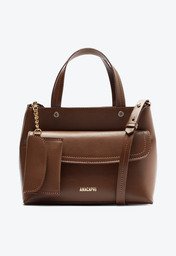 Bolsa Tote Pouch Marrom Anacapri Média Com