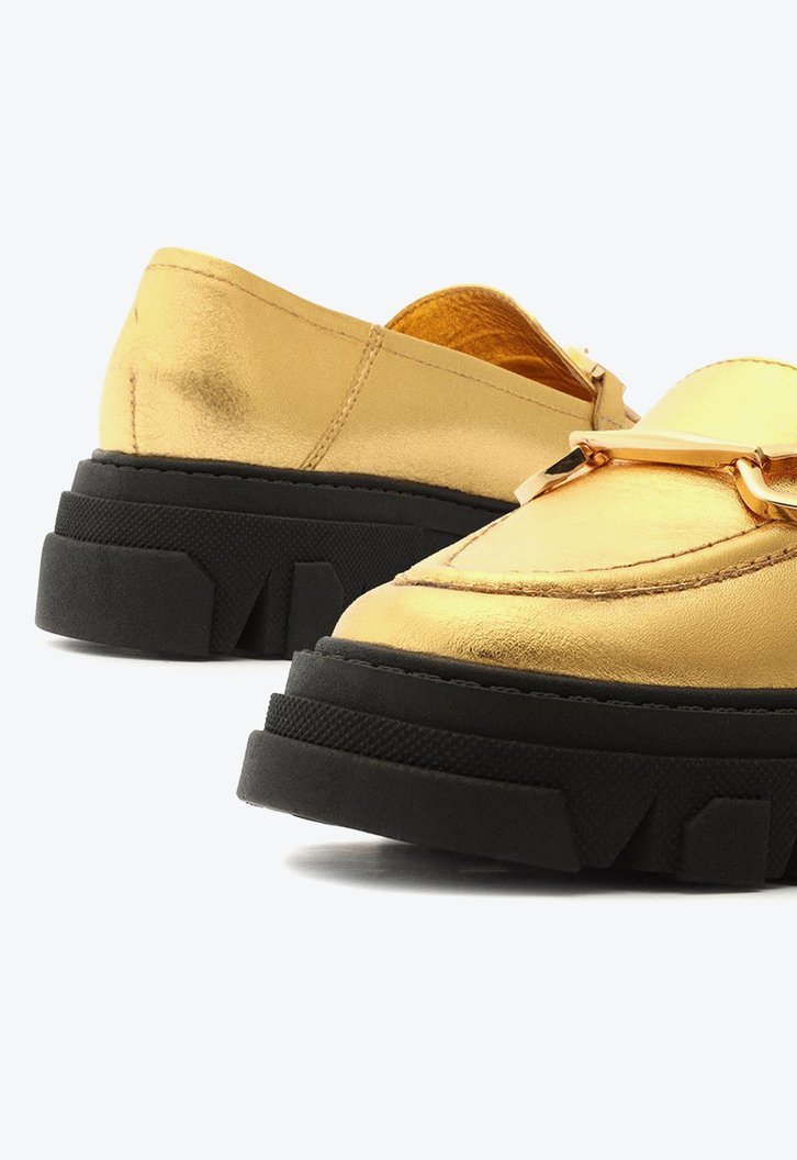 Mocassim Infantil Dourado Arezzo Tratorado Bridão Bambini