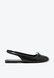 Sapatilha Anacapri Slingback Laço Biqueira Preta