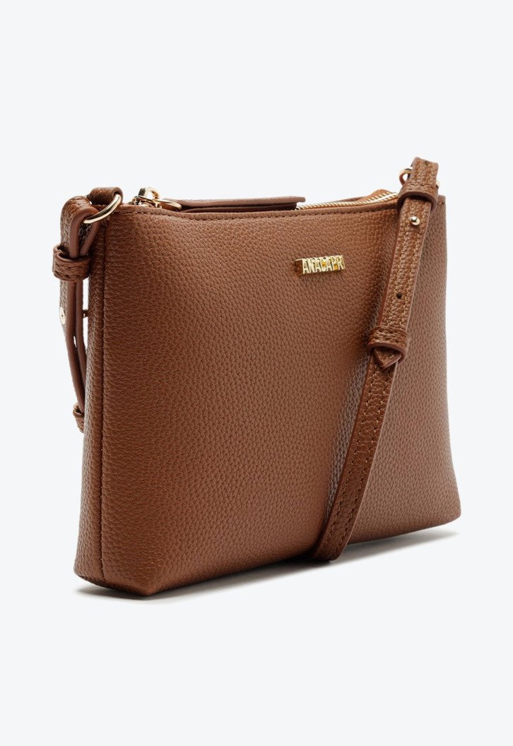 Kit de Bolsa Tiracolo Média e Porta Cartão Marrom | ZZ MALL