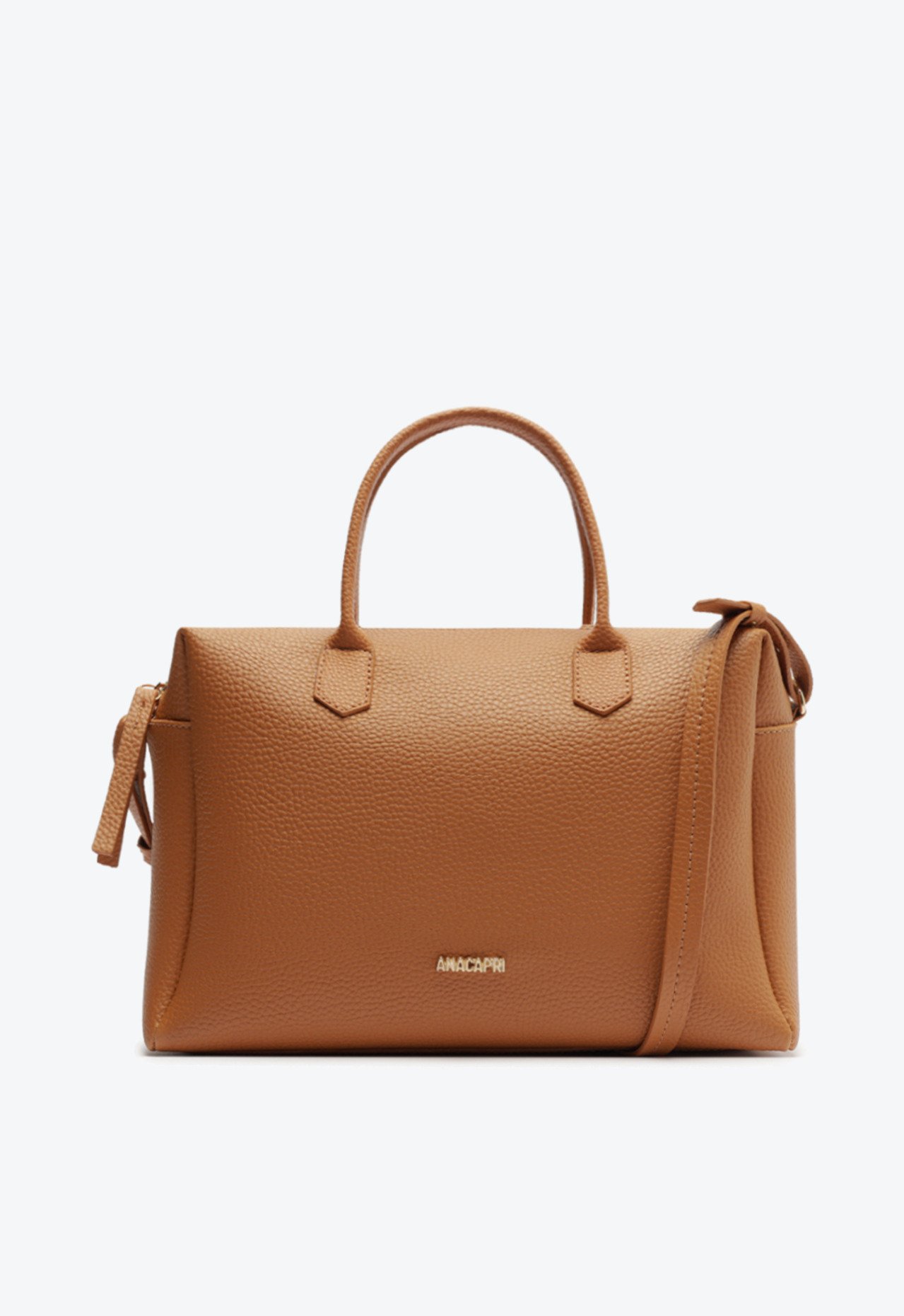 Bolsa Tote Média Arredondada Marrom - ANACAPRI