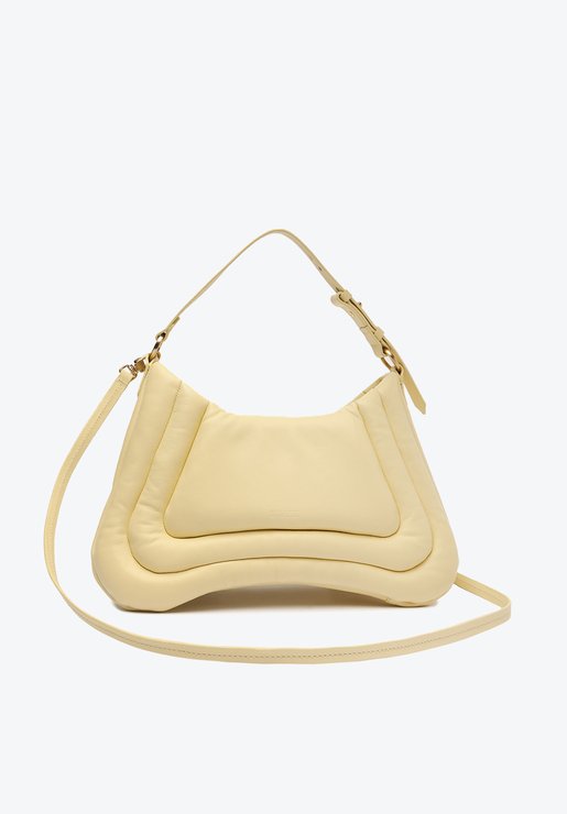BOLSA TIRACOLO AMARELA SCHUTZ WAVY COURO