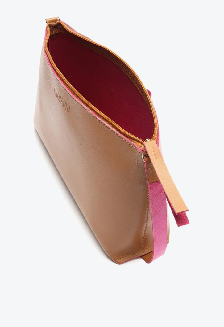 Crossbody Marrom Anacapri Couro Cora Pequena