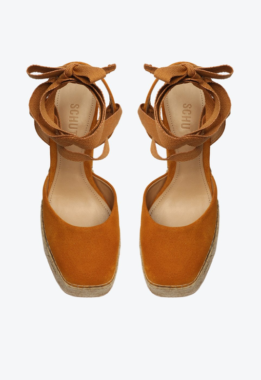 Sandália Nala Espadrille Corda Camurça Marrom
